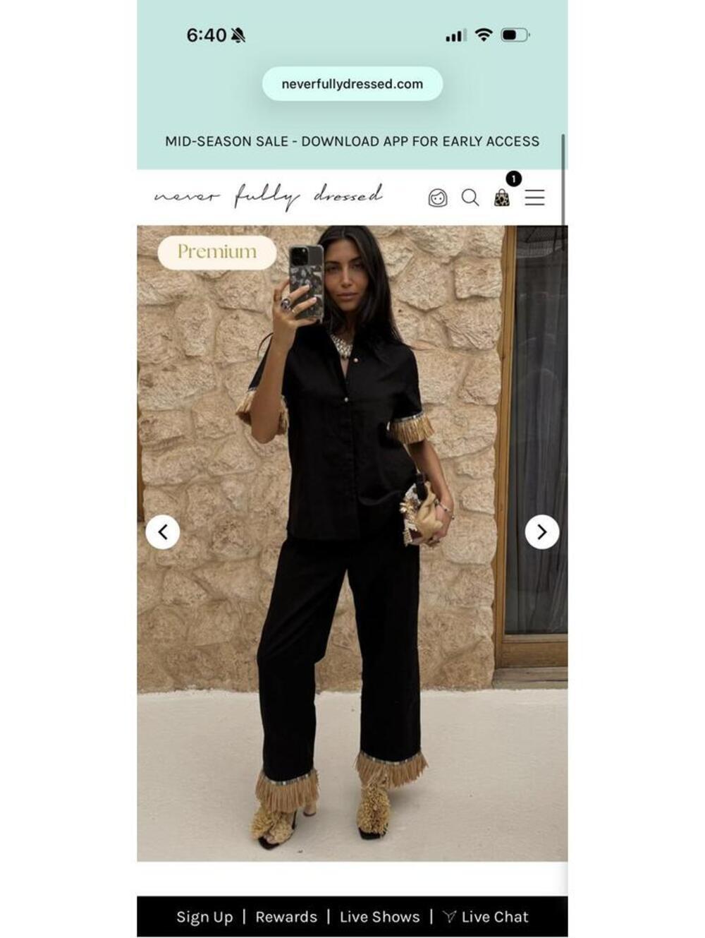 Never Fully Dressed Black Marra Raffia Fringe Set - US 10 resort vacation